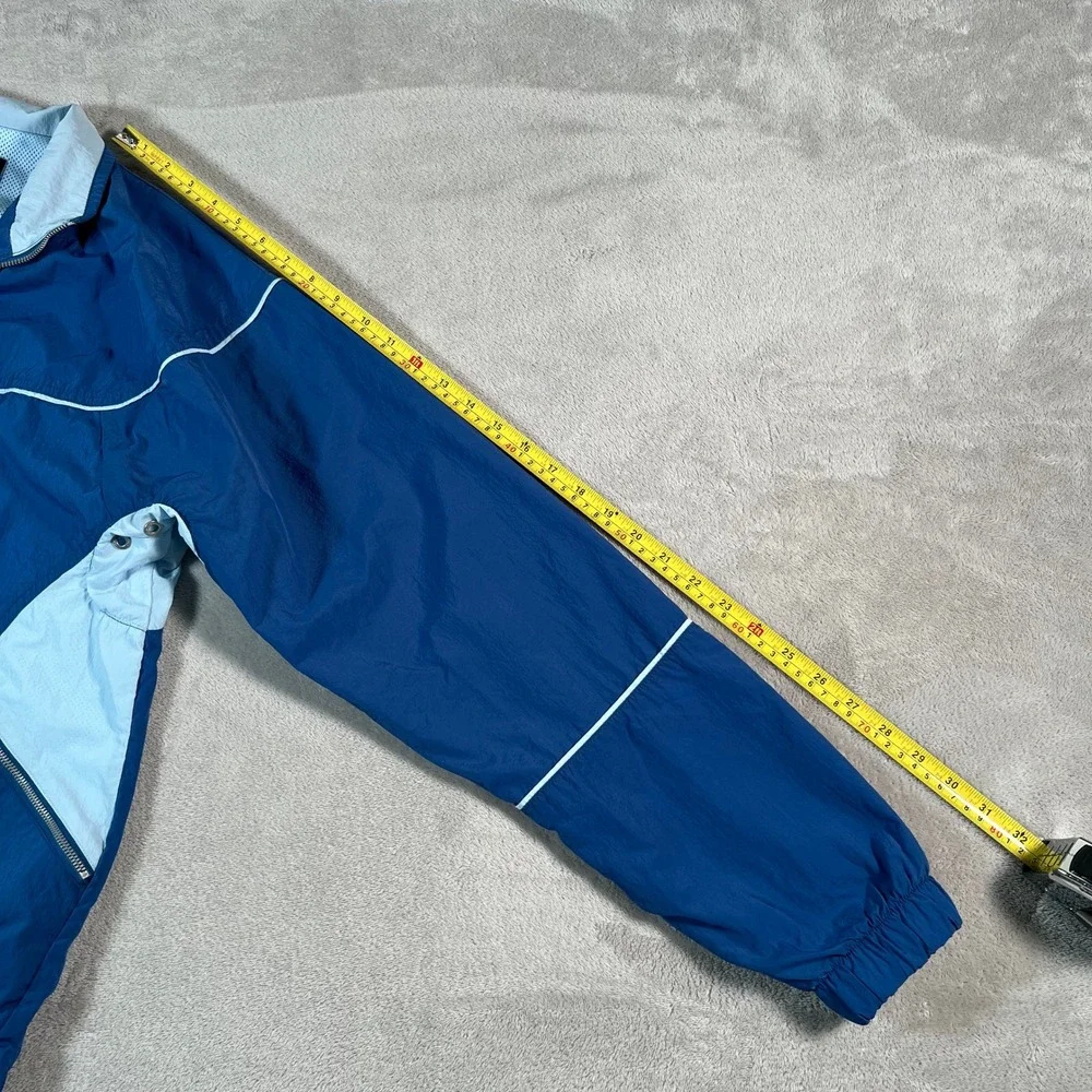 Jordan Flight Windbreaker Jacket Men's Size Medium Blue Full Zip Mesh Lined Rare